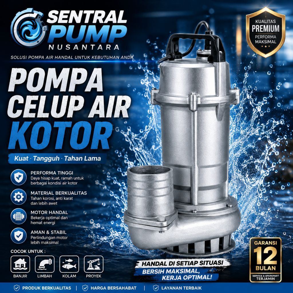 POMPA CELUP SUBMERSIBLE AIR KOTOR/AIR LAUT 250WATT AIRLUX