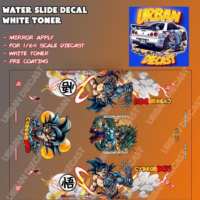 DECAL HOT WHEELS ITASHA CYBORG GOKU UD79