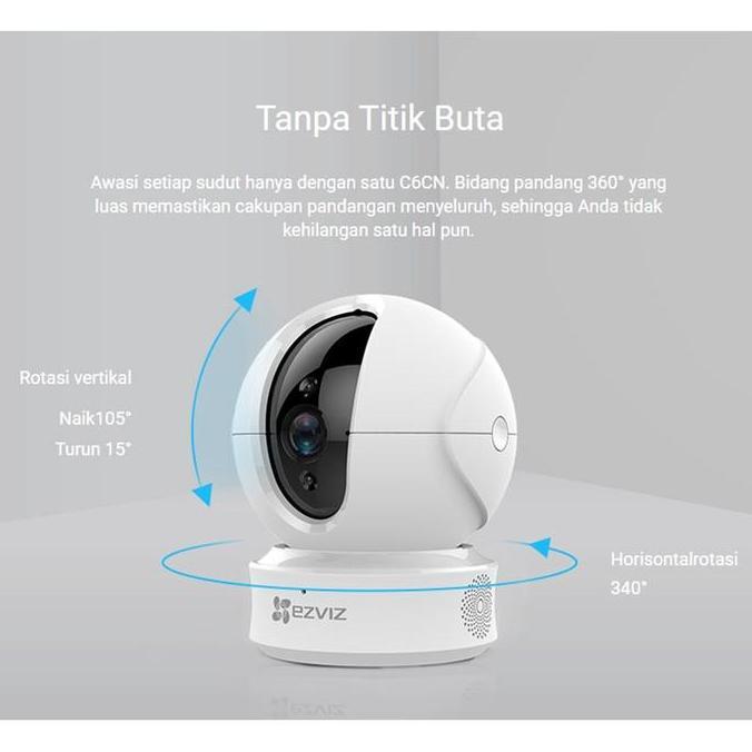 Cctv- Ip Camera Cctv Wifi Ezviz C6Cn 1080P Hd Support Rj45 Lan Garansi Resmi