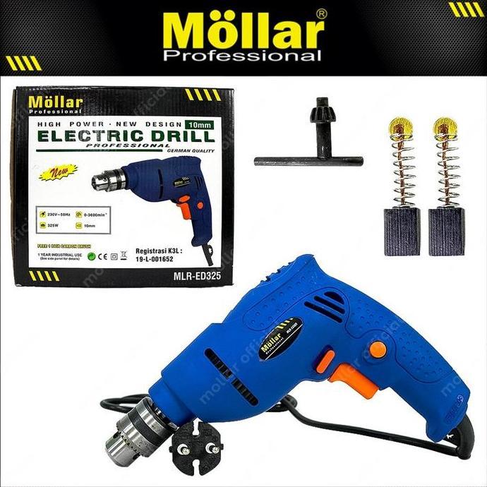 DAMELOPO MOLLAR ED325 Mesin Bor Tangan Listrik 10 mm Electric Drill