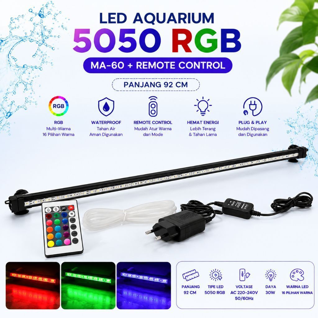 MA-60 – LED Aquarium 5050 RGB + Remote Control,