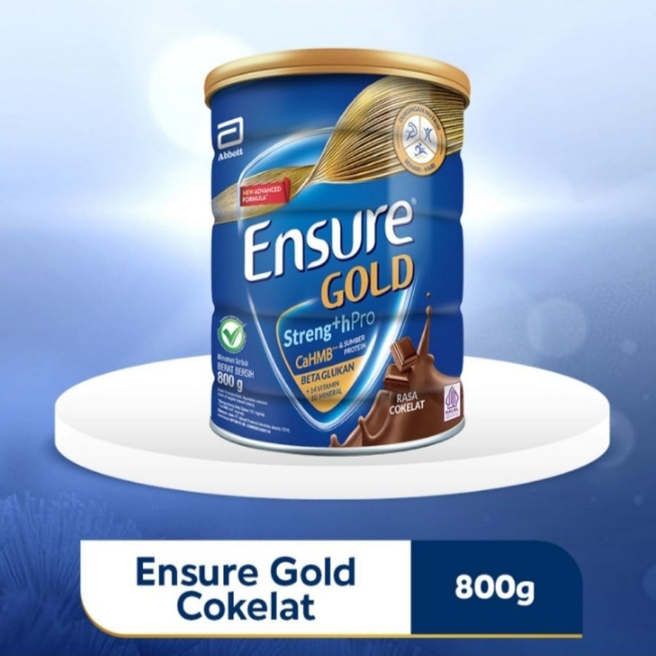 ENSURE GOLD RASA COKLAT 800 GRAM NUTRISI DEWASA LANSIA