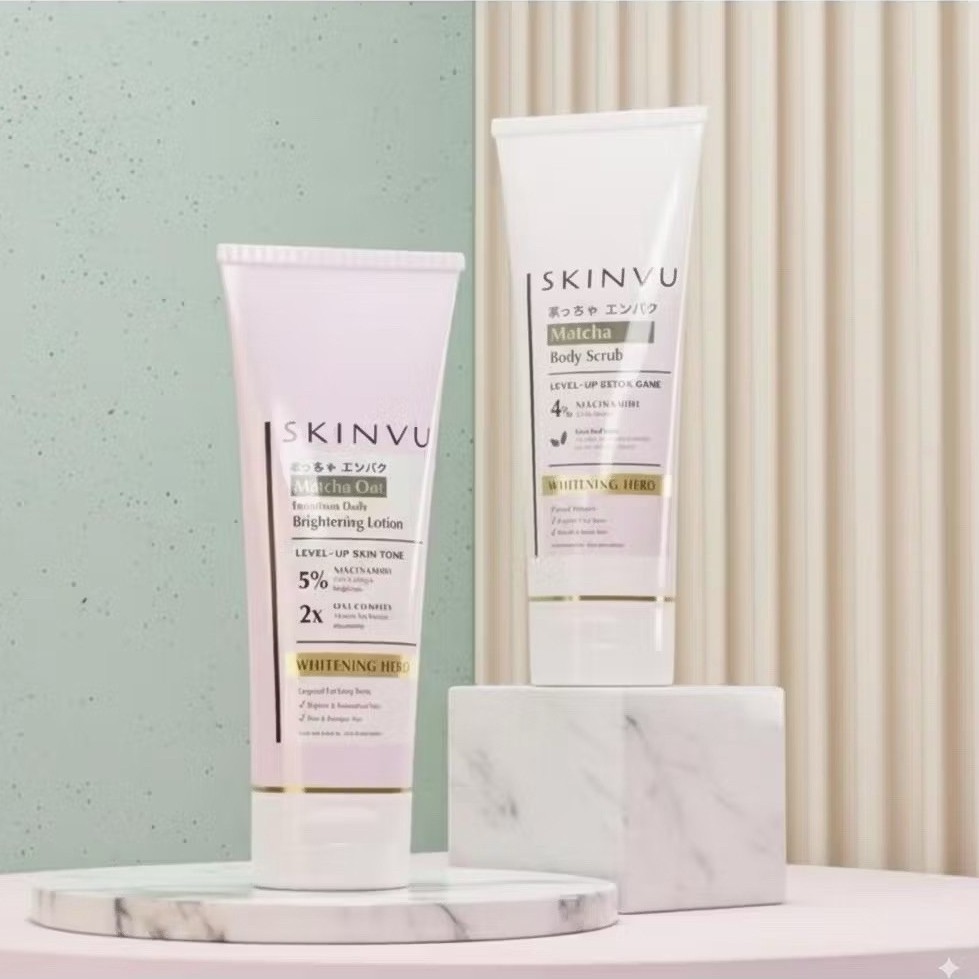 Skinvu Body scrub dan Skinvu Body lotion