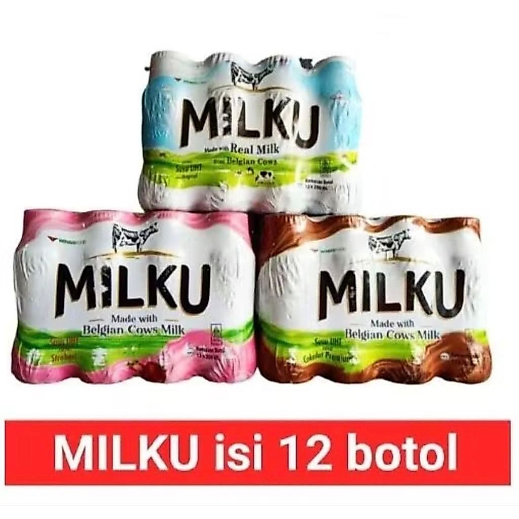 Susu Milku isi 12 Botol / Susu Milku 1 Dus