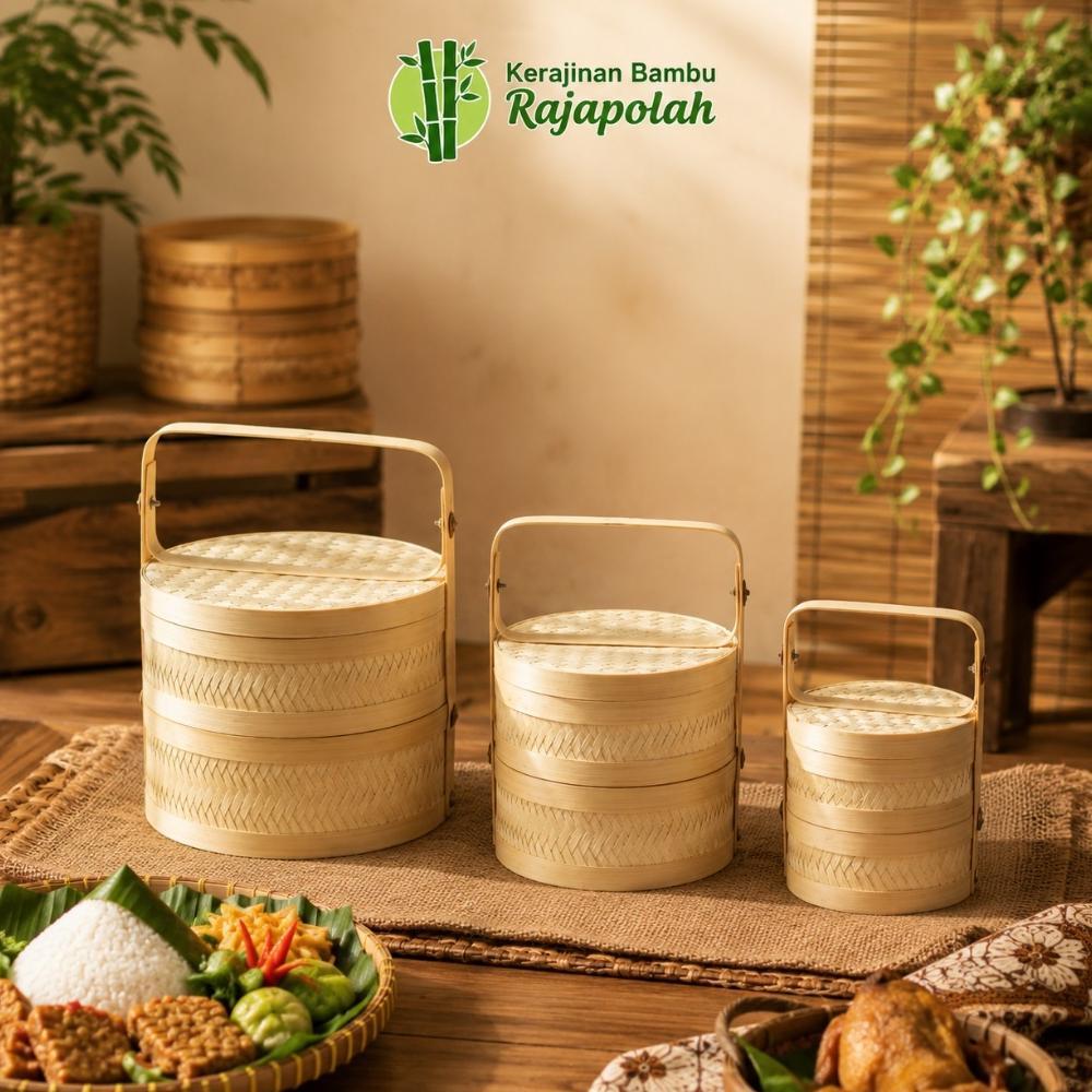 New Deals Tenong Bambu Susun/Rantang Bambu Susun/Besek Bambu Susun/Rantang Catering/Tenong Catering/