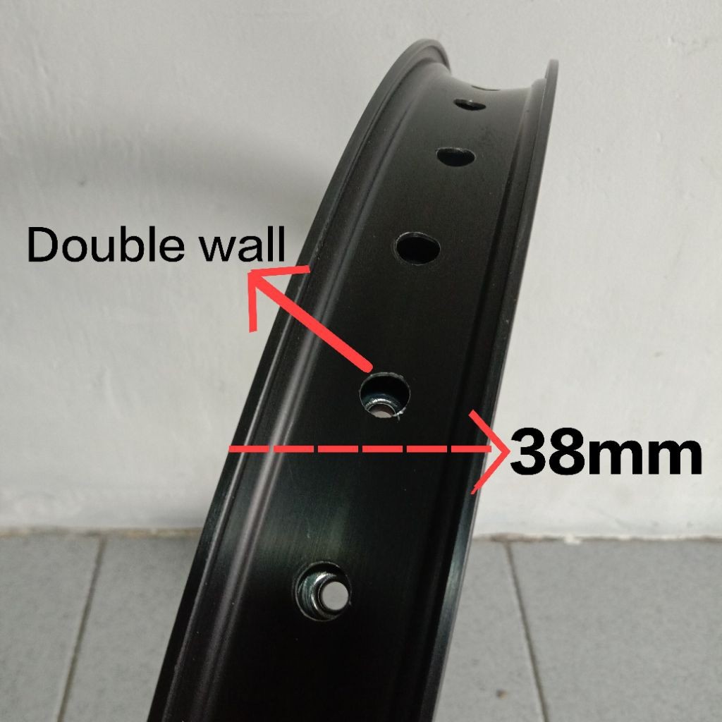 Rims 20 inch 36 hole lebar double wall velg sepeda bmx alloy