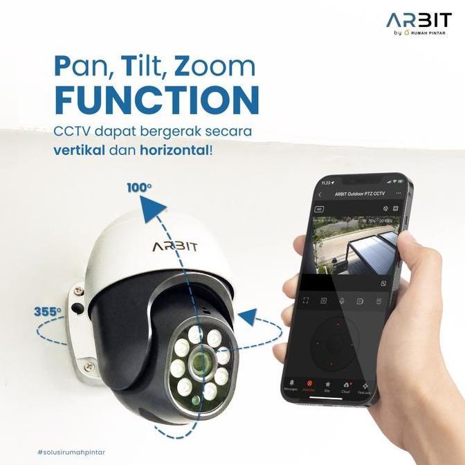 Cctv- Arbit Outdoor Ptz Cctv Security Ip Camera With Site Function Wireless Nvr Tahan Air Hujan Smar