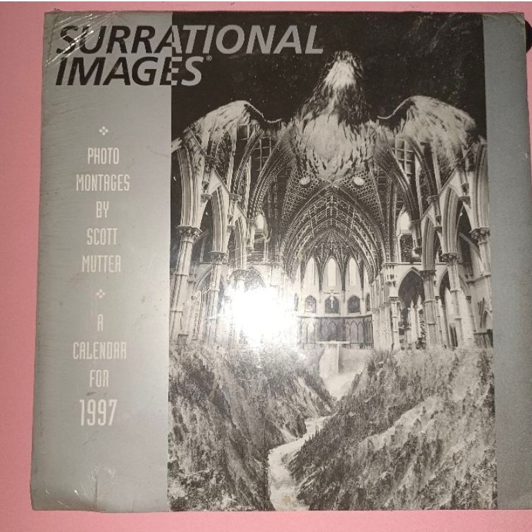kalender dinding tahun 1997 bertajuk Surrational Images Photo Montages by Scott Mutter, kalender sen