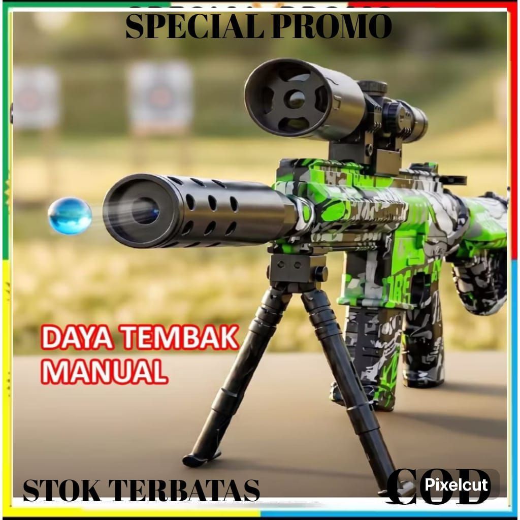 MAINAN PISTOL PISTOLAN TEMBAK TEMBAKAN  ANAK LAKI LAKI PELURU BUSA SNIPER NERF BULLET AWM MURAH/MAIN