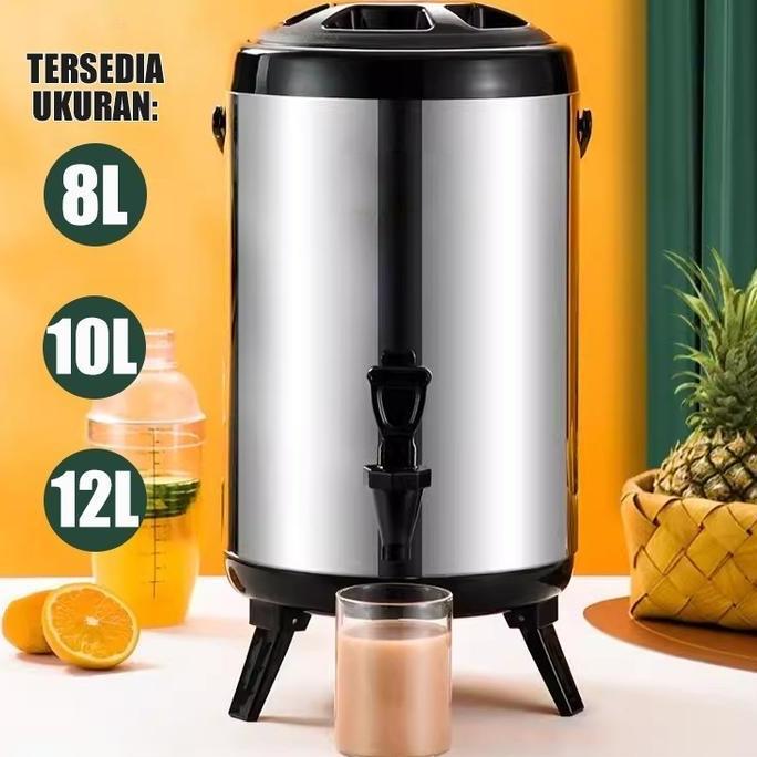 Promo Termos Milk Tea 6/8/10/12L Termos Air Stainless Steel Tahan Panas, Dispenser Minuman Jumbo Ser