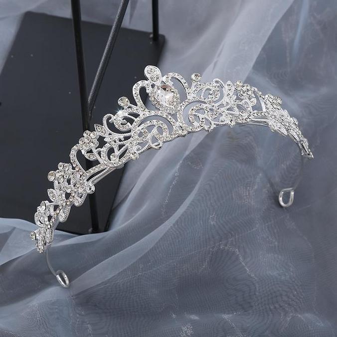 Hairo- Mahkota Luna Aksess Rambut Pesta Pengantin Hijab Bride Wedding Pesta Ulangtahun Sister