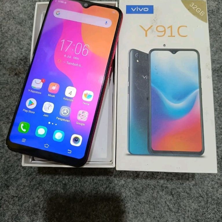 Promo 9.9 sale Handphone second Vivo y91c second original resmi garansi free 2 acc