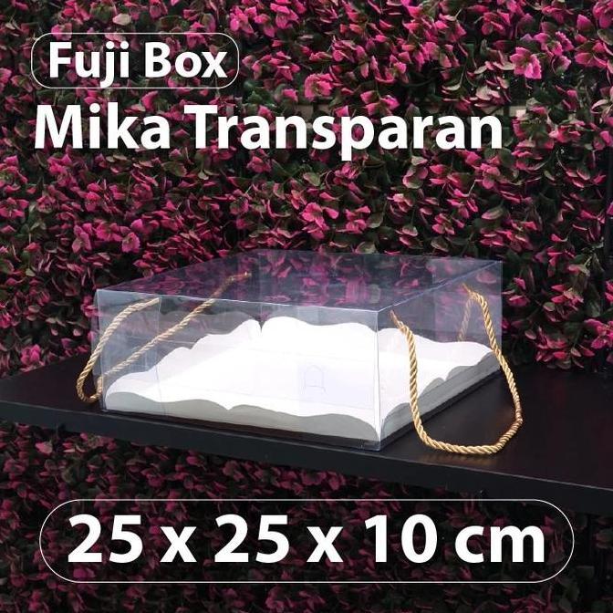 BOX DESSERT KUE, PUDING / BOX MIKA DENGAN TALI