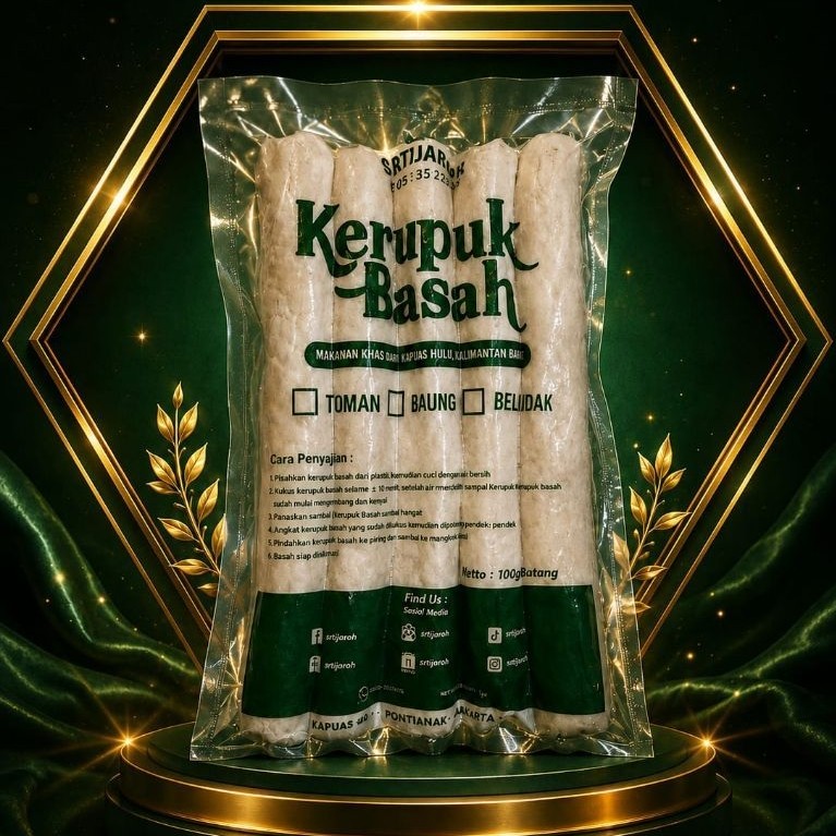 Kerupuk Basah SRTIJAROH Ikan Belidak Khas Kapuas Hulu