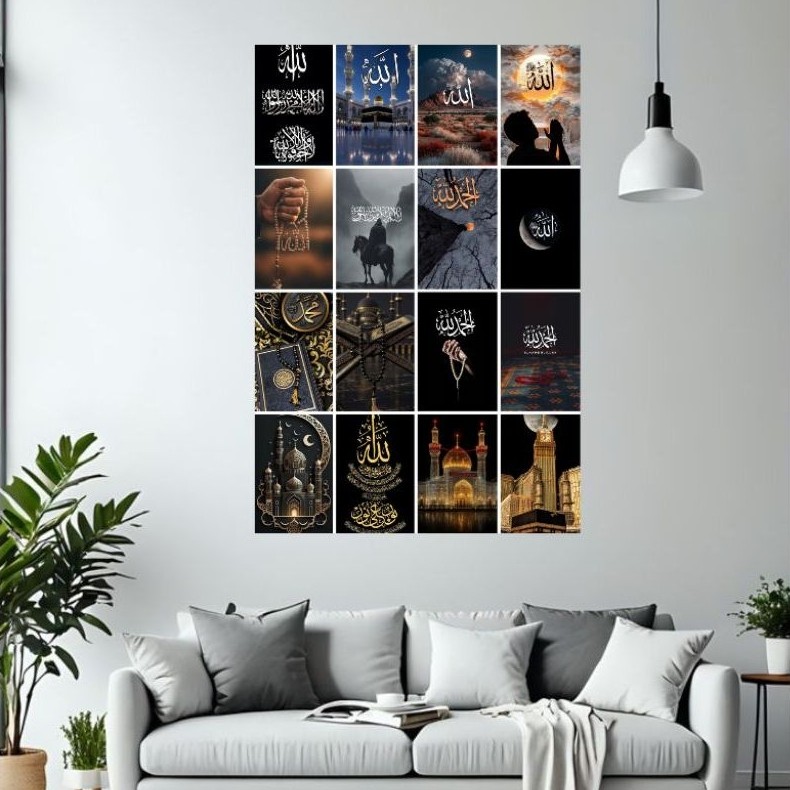 (isi 16pcs ) poster dinding aesthetic ISLAMI poster aesthetic