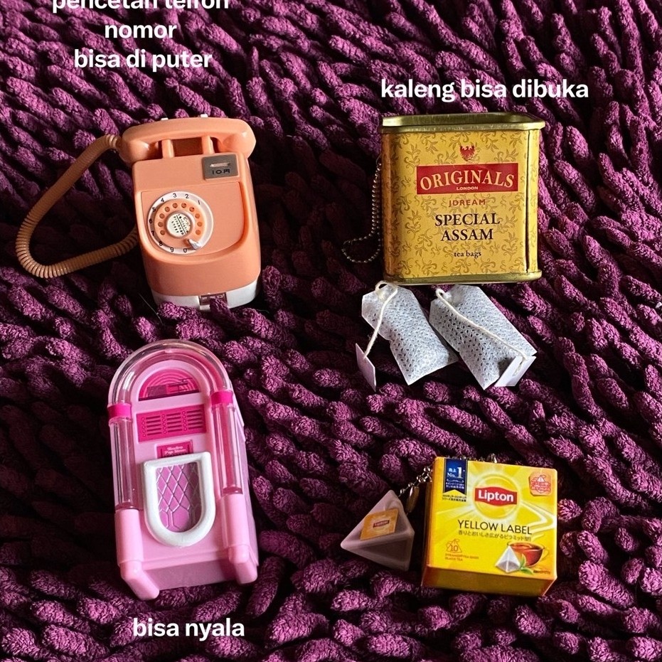 Trinkets Lucu gashapon - Trinkets Telfon / Telepon / Trinkets Teh / Trinkets music