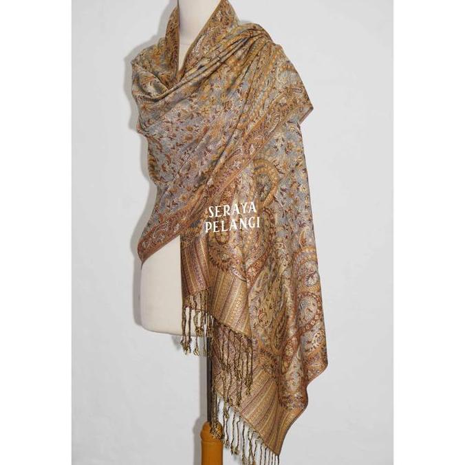 Pashmina Keong 46 Selendang Scarf Syal Shawl Pasmina Halus Souvenir Hadiah Ulang Tahun Birthday Gift