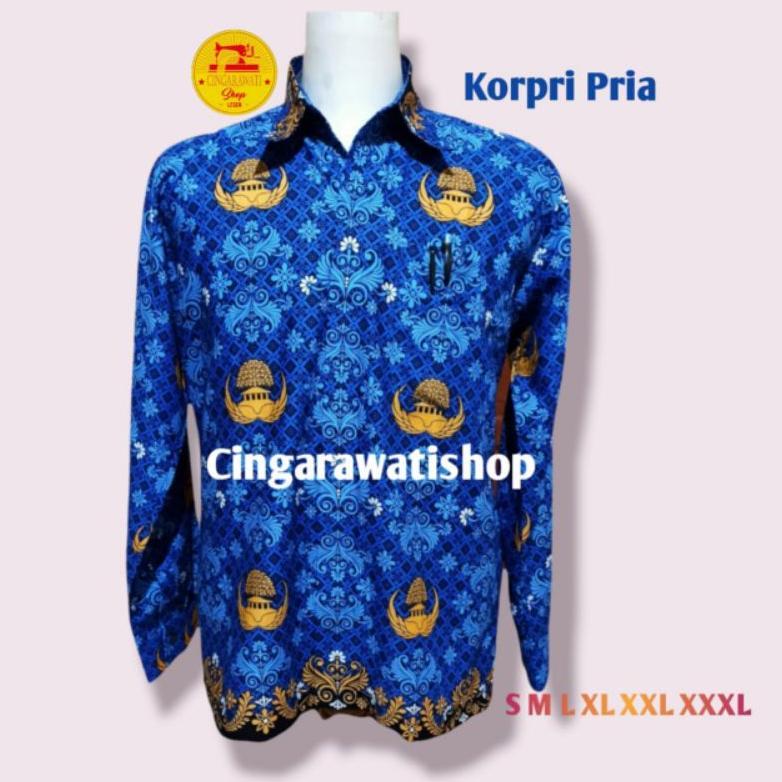 Terlaris Baju Seragam Korpri Pria Batik Korpri Pria Terbaru 2022 Kemeja Korpri Pria Baju Korpri Terb