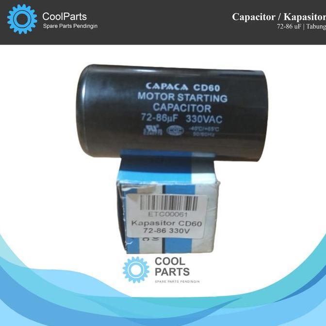 KAPASITOR STARTING / CAPACITOR KULKAS 72-86 UF MURAH