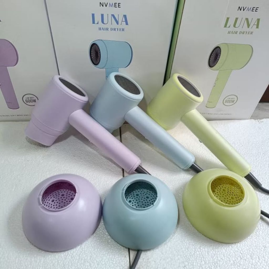 New NVMEE LUNA Hairdryer Strong Wind Dan Low Watt Hairdryer Pengering Rambut