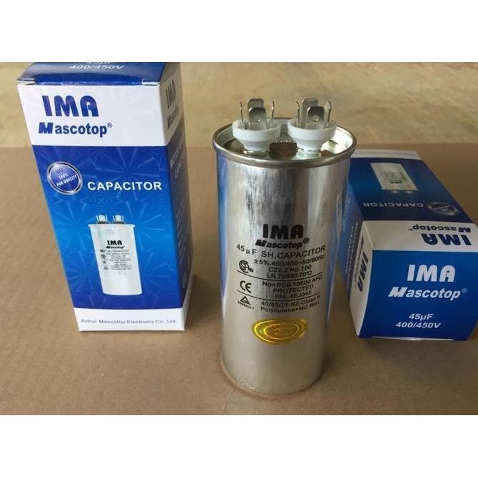 KAPASITOR AC 45 UF/CAPASITOR AC 45 UF "IMA" ASLI