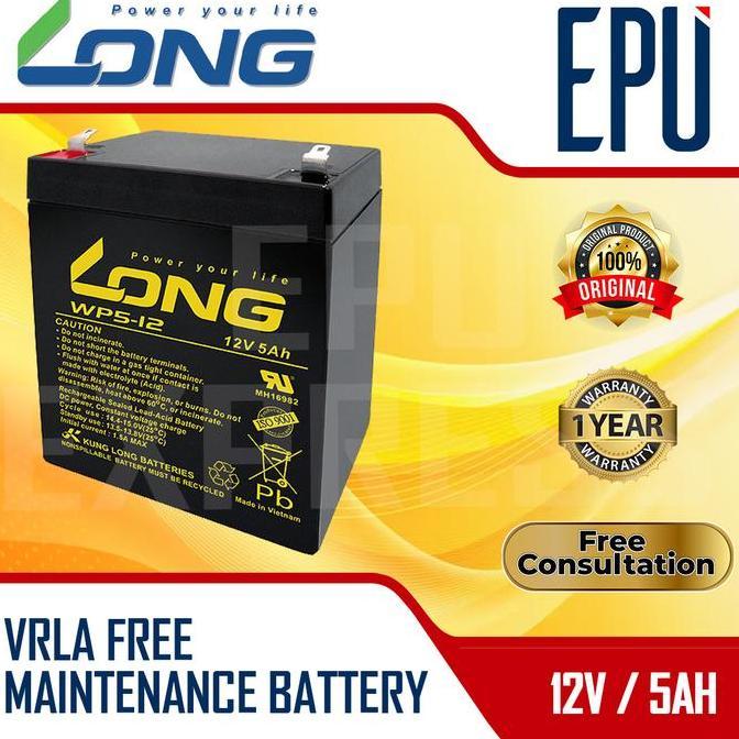 Bestgood- Aki UPS Long 12V 5AH Aki APC Baterai UPS Battery Aki Kering Batere VRLA Aki Long