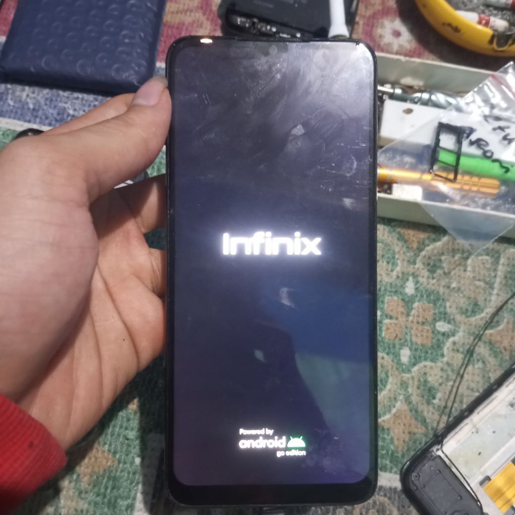 LCD TOUCHCREEN + FRAME ORY INFINIX SMART 6 HD MULUS SENTUHAN AMAN NO MINUS ASLI ORIGINAL COPOTAN BER