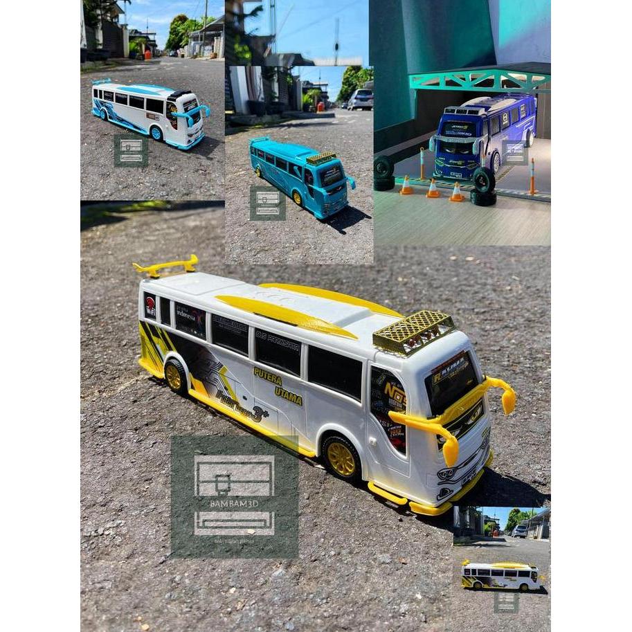 miniatur bus full aksesoris bus miniatur di modif miniatur bus rahma nursyifa dan lain lain RKC TOYS
