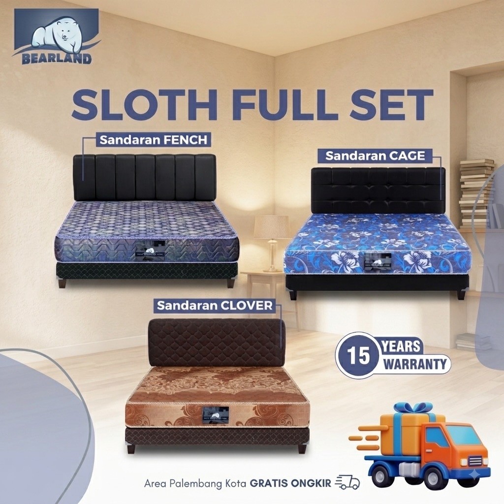Kasur Springbed Olympic Bearland Sloth Ketebalan 25cm / Spring Bed Bearland Sloth