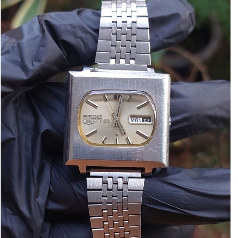 (Harga Net Jam Tangan Seiko 5 Automatic REF. 6119-5400 Original Square Case Sunburst Dial Vintage Ra