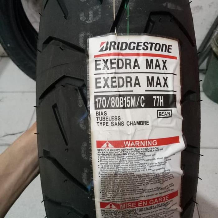 BAN LUAR BRIDGESTONE BATTLAX EXEDRA MAX UKURAN 170/80-15 BATTLAX TUBEL