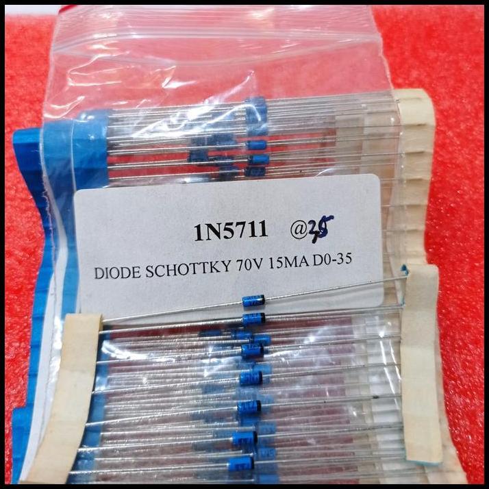 GRATIS ONGKIR 1N5711 DIODA SCHOTTKY 70V 15MA DO-35 