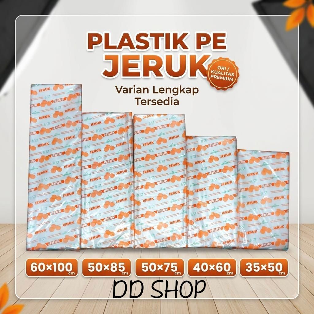 Plastik PE Bening UK 35X50X03, Kantong Plastik PE / PE Jeruk