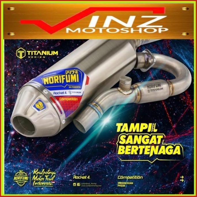 // KNALPOT NORIFUMI ROCKET 4 TITANIUM KOMPETISI KLX 140 CRF 150 WR 155 //