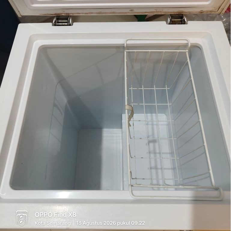 chest freezer box Denpo 100 Liter bekas pake normal