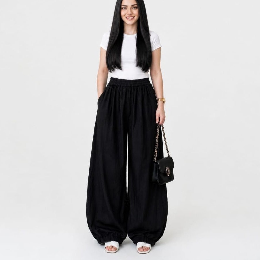 Hyuais Barrel Balloon Wide Pants-Barrel Pants - Celana Balon - Barrel Pants
