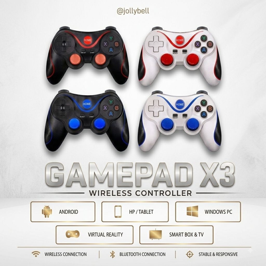 NEW Gamepad X3/ Gamepad Joystick Controller X3/ Gamepad Android Bluetooth Wireless X3 IOS Windows