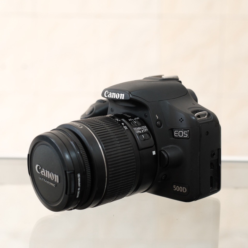 kamera DSLR canon 500d kit 18-55mm is second mulus