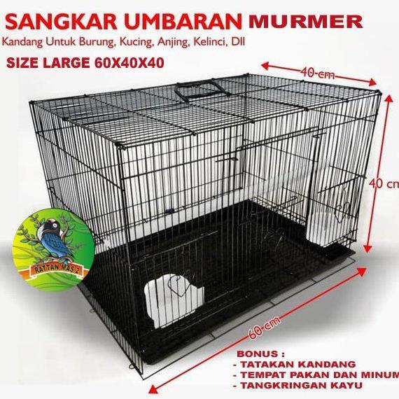 SANGKAR KANDANG BESI UMBARAN LIPAT KOTAK UNTUK TERNAK BURUNG LOVEBIRD