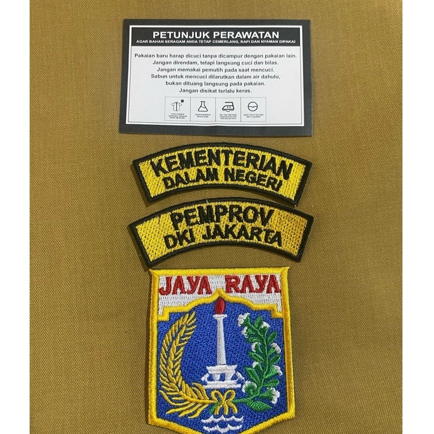 Bahan Seragam Kain ASN / PEMDA DKI Jakarta Warna Khaki • Free 3 Badge [Hex Code: #9D7E56] Warna Sesu