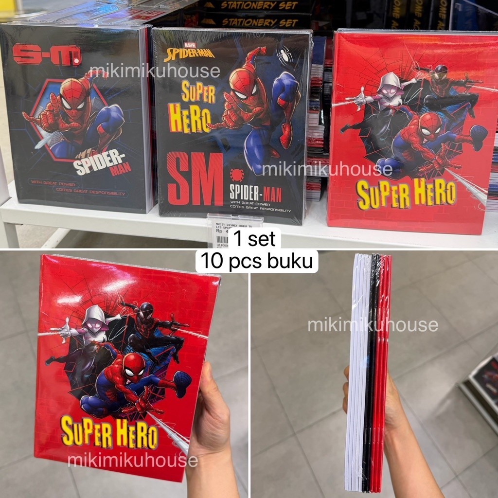 READY STOCK MARVEL SPIDER-MAN BUKU TULIS SET NOTEBOOK SPIDERMAN MR DIY NOTE BOOK MR.DIY SPIDER MAN M