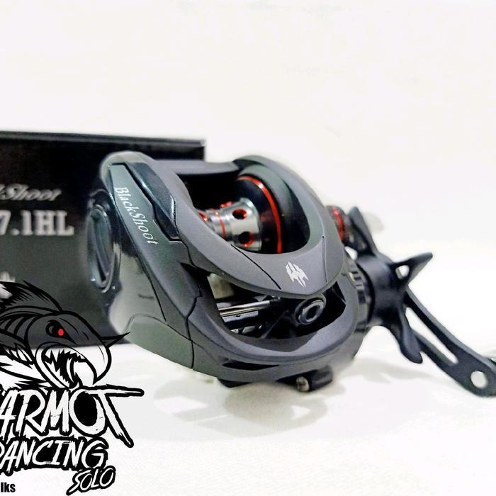 REEL BC TRIDENTECH BLACK SHOOT HIGH SPEED - Hitam, Handle Kanan