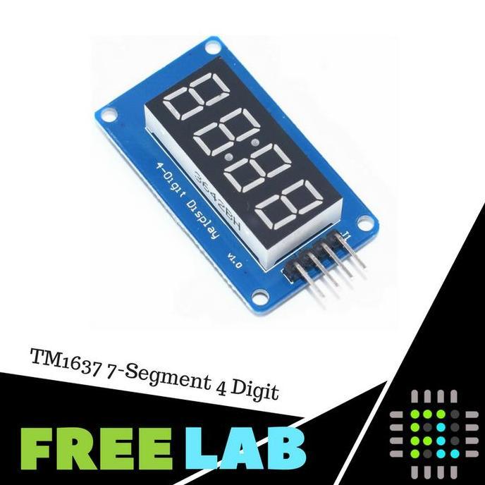 TM1637 SEVEN SEGMENT 7 SEGMENT 4 DIGIT DISPLAY MODULE FLAB