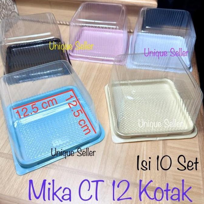 (Good) [Isi 10] Mika CT 12 Kotak Uk 12x12 Tinggi 8.5 cm / Mika CT 120 Kotak