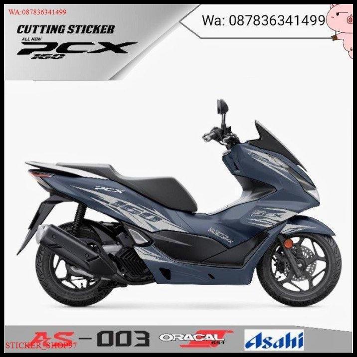 TERBARU STICKER PCX 160 CUTTING STICKER HONDA PCX 160 BODY HITAM STICKER GREY !!!