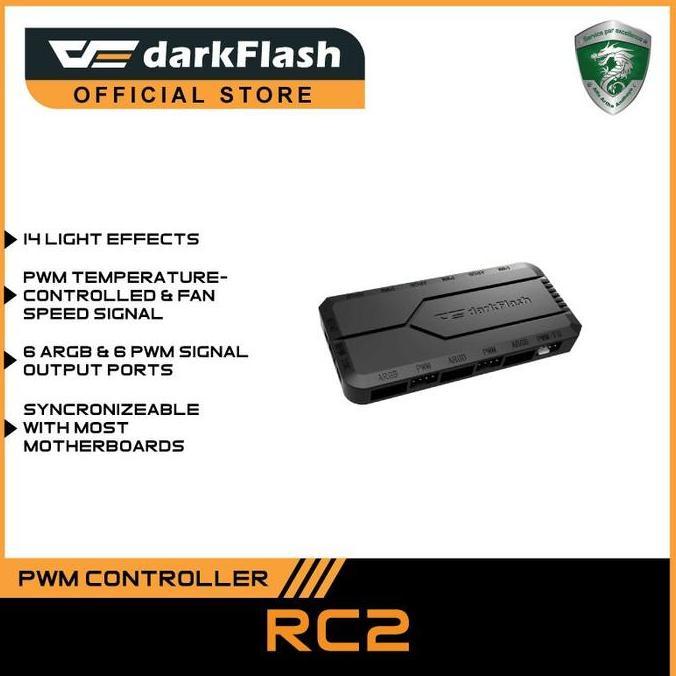 TERBARU - Fan Kontroller darkFlash RC2 PWM Controller Fan darkFlash