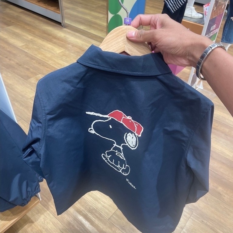 Jaket coach peanuts uniqlo kids