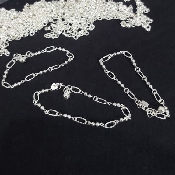 Gelang tangan perak murni anak & remaja.Cocok di pakai setiap hari