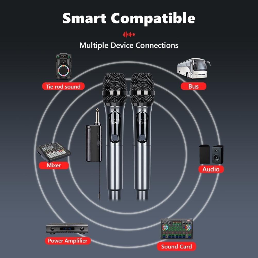 NEW Double Digital Wireless Mic Microphone/Mikrofon Bluetooth Profesional  Mic Wireless Bluetooth Mi