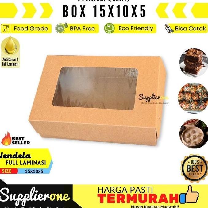 (Best) Dus 15x10x5  isi 25 / Dus Brownies Box 15x10x5 / Kemasan Brownies Box 15x10x5